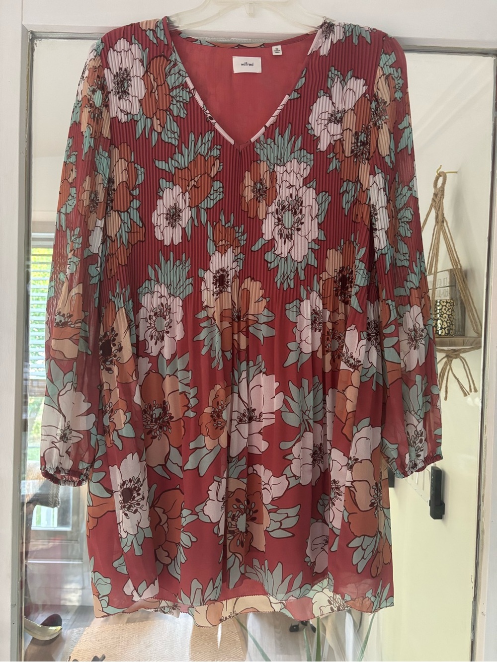 Wilfred Rust Floral Daydreamer Dress with Mint & Blush Accents